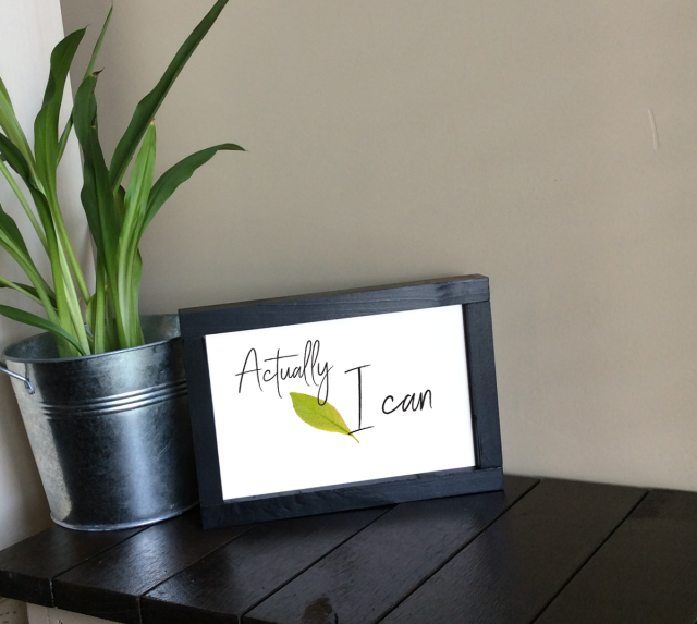 "Actually I Can" Framed art - Small 6" x 9"